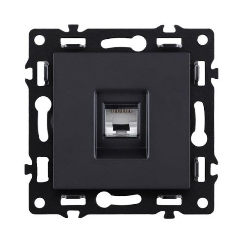 AS-017BK Розетка Ethernet RJ45 Cat.6, черный Kollinger Asthetik AS-017BK