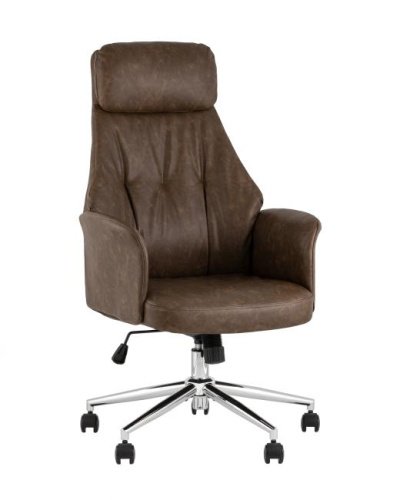 Офисное кресло Stool Group YF-0515 FH-65 brown retro