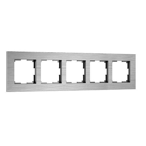W0053506/ Рамка на 5 постов AluMax (алюминий) Рамка Werkel AluMax алюминий W0053506/ Рамка на 5 постов AluMax (алюминий)