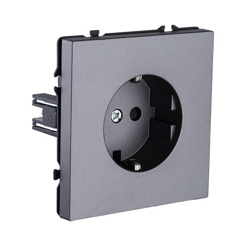 EC-014GY Розетка штепсельная SCHUKO 16A/250 В, серый Kollinger Eclipse EC-014GY
