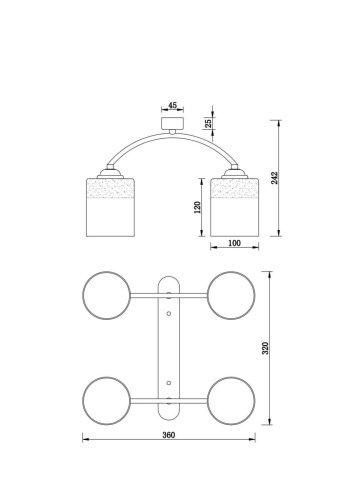 FR5088PL-04B Потолочная люстра Гретта / Gretta Freya FR5088PL-04B