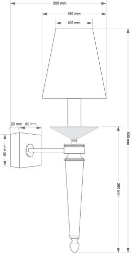Настенное бра Kutek Zola ZOL-KD-1(Z/A)CZ