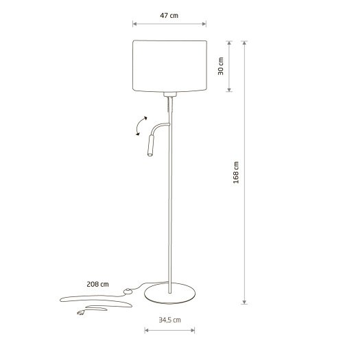 Торшер Nowodvorski Hotel Plus 9072