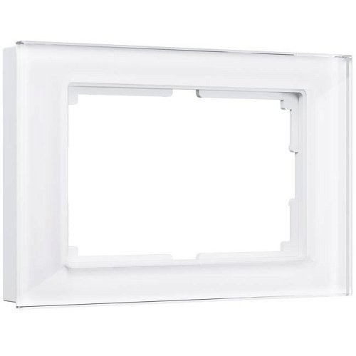 W0081101/ Рамка для двойной розетки Favorit (белый,стекло) Рамка Werkel W0081101/ Рамка для двойной розетки Favorit (белый,стекло)
