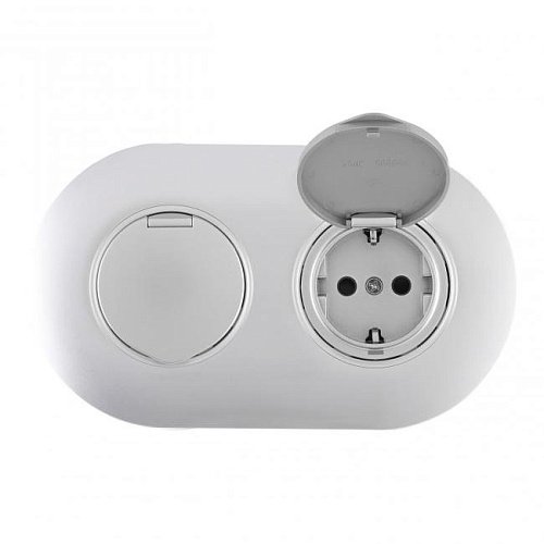 SET08-2-41-1x2 silver Розетка Arte Milano Set08-2 SET08-2-41-1x2 silver