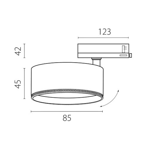 Трековый светильник Lightstar Alta Pro A5547QT