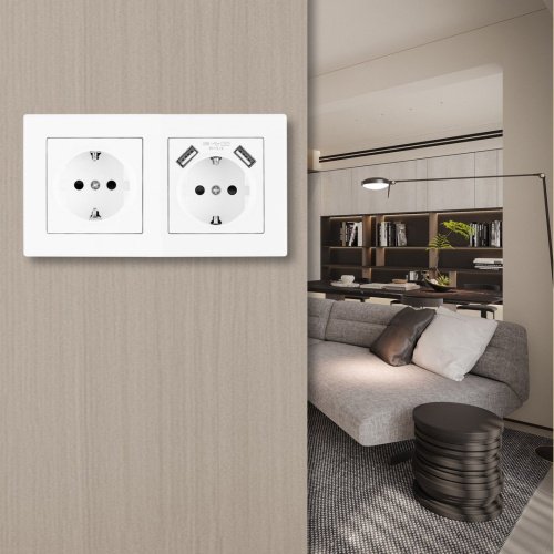 Розетка Arte Milano Set06-2 SET06-2-47-1-40-1 white
