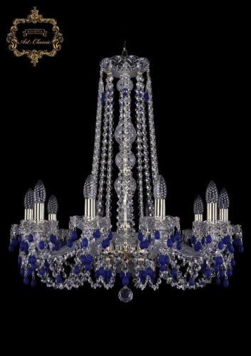 Подвесная хрустальная люстра 11.24 Art Classic 11.24.10.220.h-70.Gd.V3001