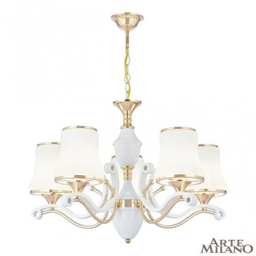 303987/5 Wh/Gd Подвесная люстра Arte Milano Florentia-3987 303987/5 Wh/Gd