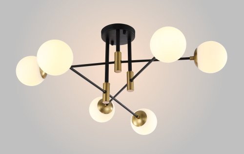 FIDEL PL6 BLACK Потолочная люстра Crystal Lux Fidel FIDEL PL6 BLACK