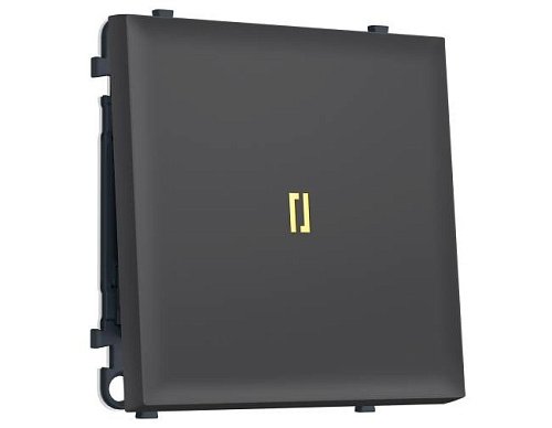 MS902010 MS902010 Комплект механизма 1-кл выключателя с подсветкой 3200K SIGMA Графит Мягкое касание 10A-250V QUANT PRO (SP9020, PR101, G11Y)