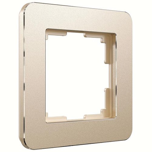 W0012611/ Рамка на 1 пост Platinum (шампань) Рамка Werkel Platinum шампань W0012611/ Рамка на 1 пост Platinum (шампань)