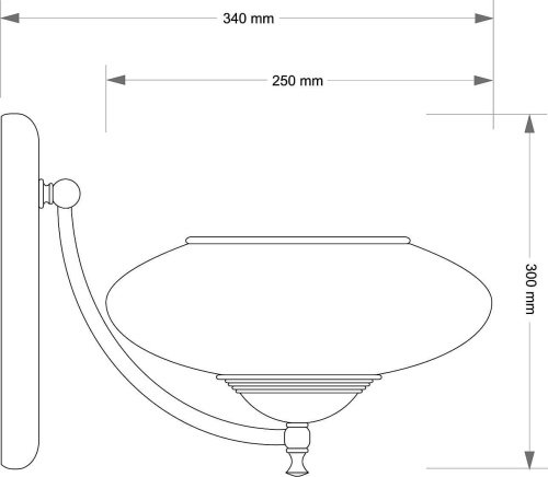 Настенное бра Kutek San Marino Klosz SAN-K-1(P)CR