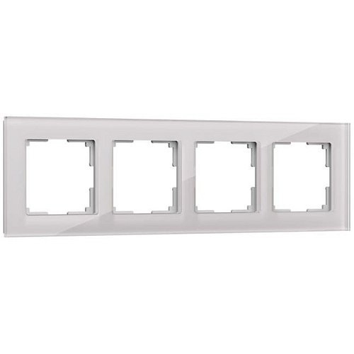 Рамка Werkel W0041117/ Рамка на 4 поста Favorit (дымчатый,стекло)