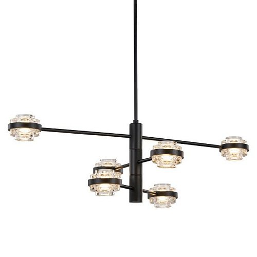 MX22030002-6A black/clear Люстра на штанге Delight Collection Indiana MX22030002-6A black/clear