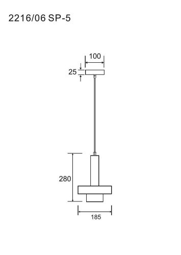 Светильник подвесной Divinare Delta 2216/06 SP-5