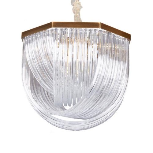 A001-554 L9 brass/clear Подвесная люстра Delight Collection Murano Glass A001-554 L9 brass/clear