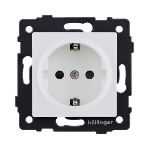 REA-002WM Розетка штепсельная SCHUKO 16A/250 В, белый матовый Kollinger REA-002WM для Aspekt, Eleganz, Reflex