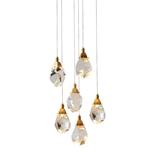 9701P/6R brass Светильник подвесной Delight Collection Crystal rock II 9701P/6R brass