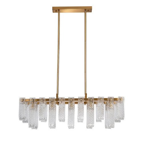 Люстра на штанге Indigo Brina V000367 12027/10PL Brass