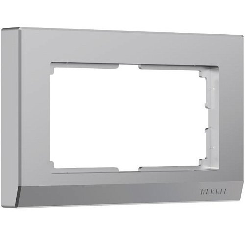 W0081806/ Рамка для двойной розетки Stark (серебряный) Рамка Werkel W0081806/ Рамка для двойной розетки Stark (серебряный)