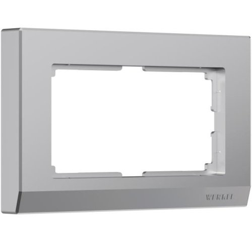 Рамка Werkel W0081806/ Рамка для двойной розетки Stark (серебряный)