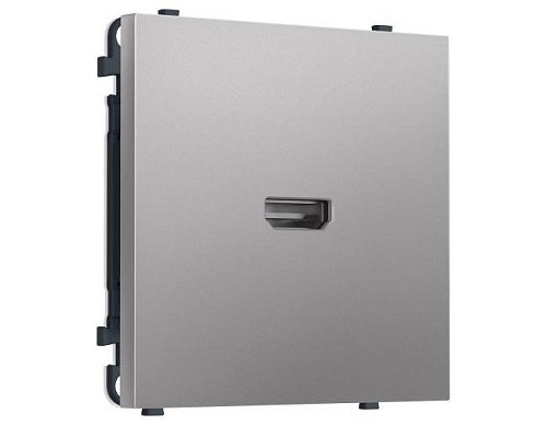 MS514030 MS514030 Комплект механизма розетки HDMI 2.1 SIGMA Сталь матовый 30V/900MS 4K-120HZ 8K-60Hz QUANT PRO (SP5140, PR223)