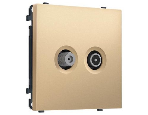 MS893310 MS893310 Комплект механизма розетки TV оконечной + SAT SIGMA Золото Мягкое касание 5-862MHz 3.5dB/950-2150MHz 3.8dB QUANT PRO (SP8933, PR217)