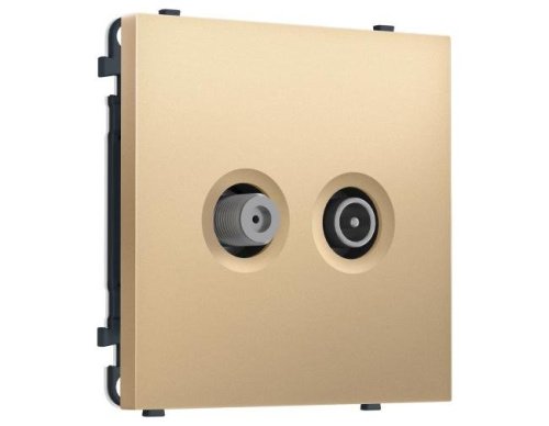 MS893310 MS893310 Комплект механизма розетки TV оконечной + SAT SIGMA Золото Мягкое касание 5-862MHz 3.5dB/950-2150MHz 3.8dB QUANT PRO (SP8933, PR217)