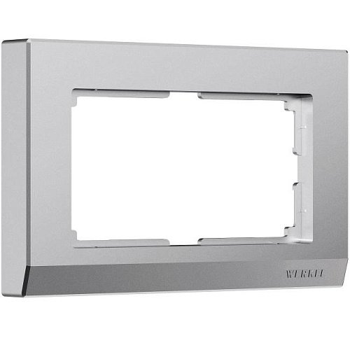 W0081865/ Рамка для двойной розетки Stark (серебряный матовый) Рамка Werkel W0081865/ Рамка для двойной розетки Stark (серебряный матовый)