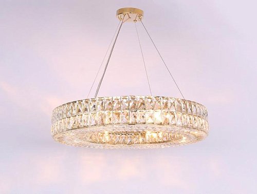 10128/S gold Подвесная хрустальная люстра 10120 Newport 10128/S gold