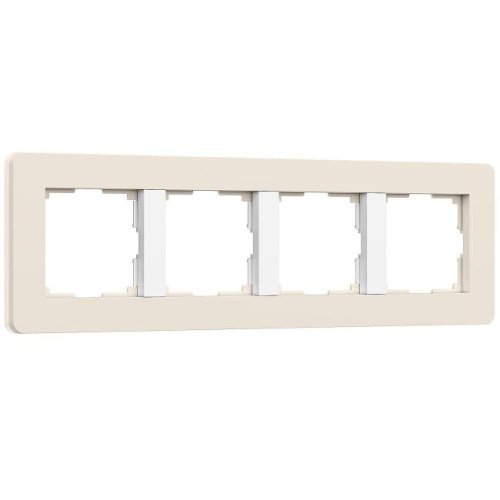 Рамка Werkel Split айвори/белый, soft-touch W0043066/ Рамка на 4 поста Split (айвори/белый, soft-touch)