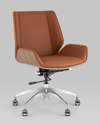 Кресло офисное Stool Group Crown A312-A 8383-14 walnut back