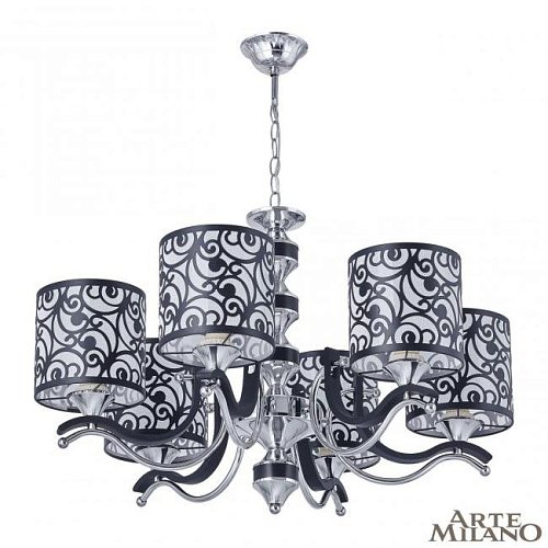 304957/6 Bk/Ni Подвесная люстра Arte Milano Florentia-4957 304957/6 Bk/Ni