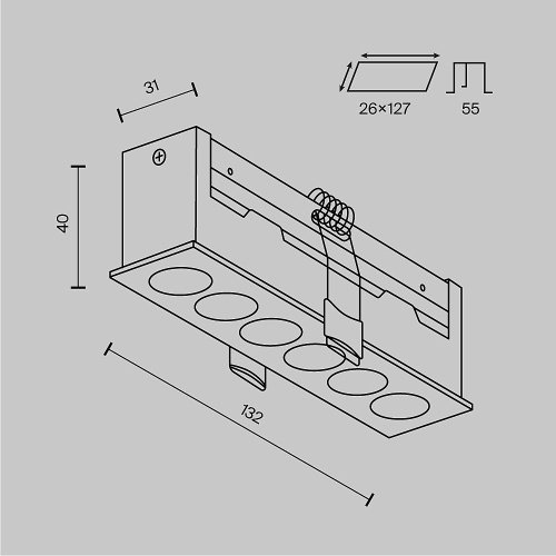 DL065-12W3-6K-W Встраиваемый светильник Maytoni Points DL065-12W3-6K-W