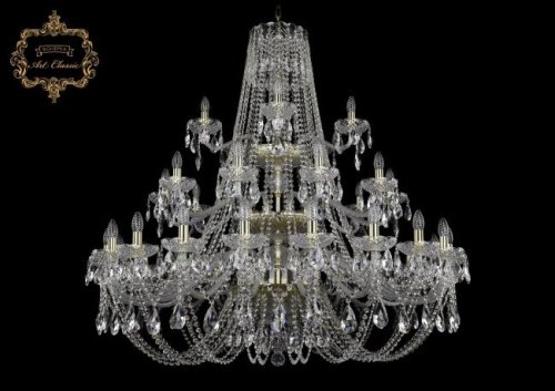 11.21.20+10+5.460.3d.Gd.Sp Подвесная хрустальная люстра 11.21 Art Classic 11.21.20+10+5.460.3d.Gd.Sp