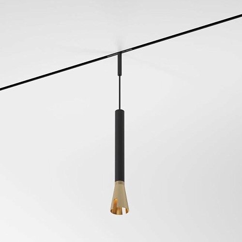 Mini Magnetic Трековый светильник 3W 3000K (черный/латунь) 85165/01 Трековый светильник Elektrostandard Mini Magnetic Mini Magnetic Трековый светильник 3W 3000K (черный/латунь) 85165/01