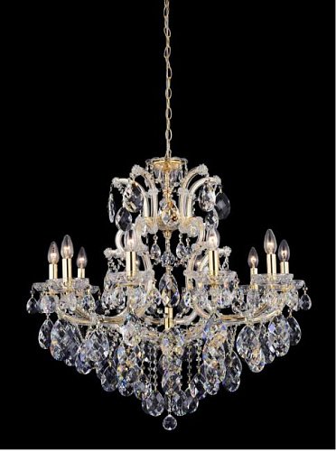 ISABEL SP11 GOLD/TRANSPARENT Подвесная хрустальная люстра Isabel Crystal Lux ISABEL SP11 GOLD/TRANSPARENT