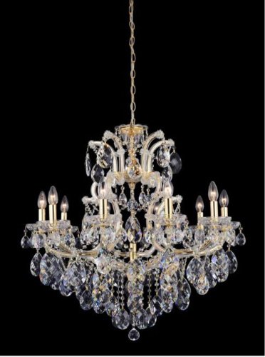 ISABEL SP11 GOLD/TRANSPARENT Подвесная хрустальная люстра Isabel Crystal Lux ISABEL SP11 GOLD/TRANSPARENT