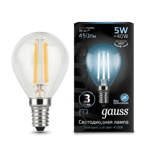 Светодиодная лампа Gauss Filament Globe 105801205
