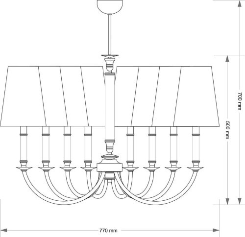 Потолочная люстра Kutek Napoli NAP-ZW-8(Z/A)