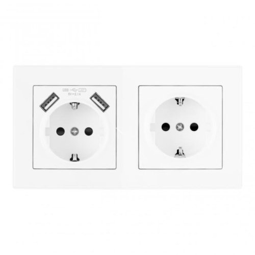 Розетка Arte Milano Set06-2 SET06-2-47-1-40-1 white