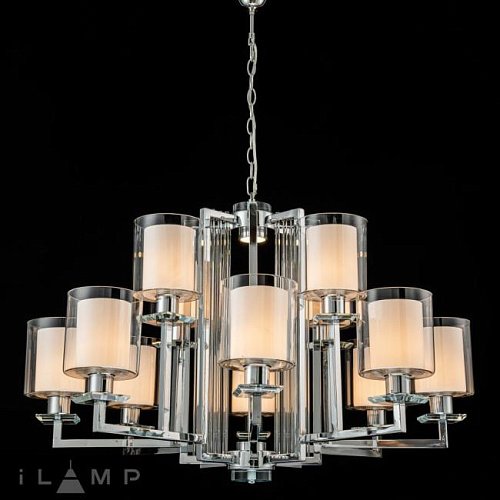 RM6201-8+4 CR+CL Подвесная люстра iLamp King RM6201-8+4 CR+CL