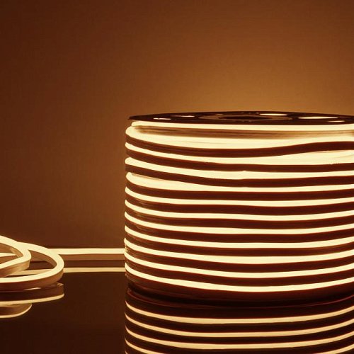 Светодиодный шнур Elektrostandard LS 001 220V 9,6 IP67 Гибкий неон LS001 220V 9.6W 120Led 2835 IP67 3300K односторонний теплый белый, 50 м a052995