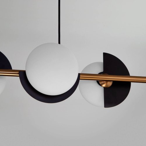 Подвесная люстра Eurosvet Moity 70149/4 черный/латунь Smart