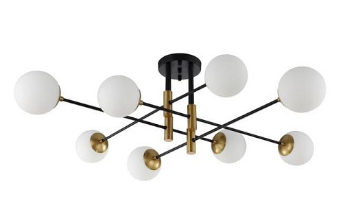 FIDEL PL8 BLACK Потолочная люстра Crystal Lux Fidel FIDEL PL8 BLACK