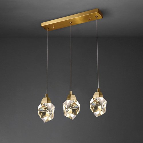 9701P/3L brass Светильник подвесной Delight Collection Crystal rock II 9701P/3L brass