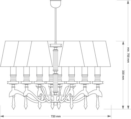 Потолочная люстра Kutek Sparone SPA-ZW-8(P/A)