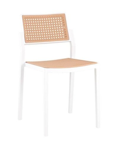 8059 white/beige Стул пластиковый Stool Group Milto 8059 white/beige
