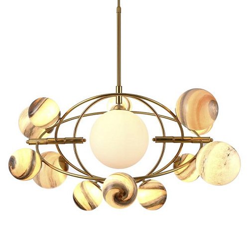 Люстра на штанге Delight Collection Planet KG1122P-13B brass